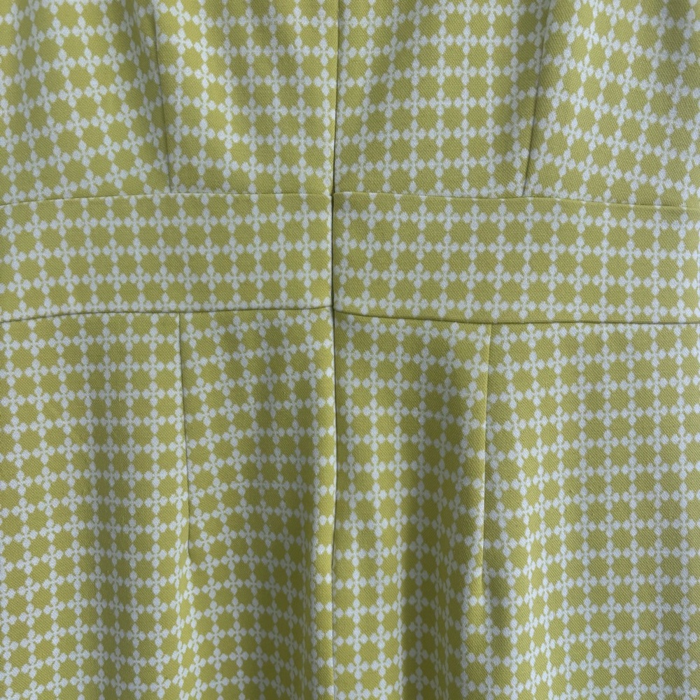 Ann Taylor Citron Green/White  Sleeveless Sheath Dress, Size Small - Picture 6 of 11